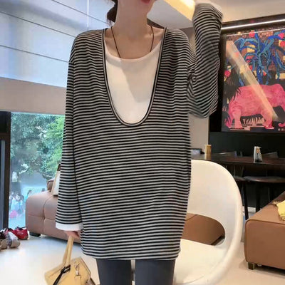 Blusa Rayada de Manga Larga Elegante - Image 2