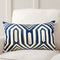 Almohada Azul Oscuro con Diseño Arqueado
