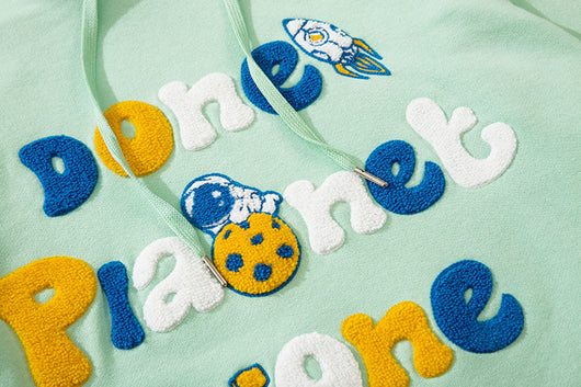 Sudadera Cuello Redondo con Letras Sueltas para Pareja - Image 14