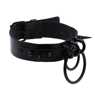 Collar Choker Punk con Remaches y Hebilla - Unisex Negro - Image 7