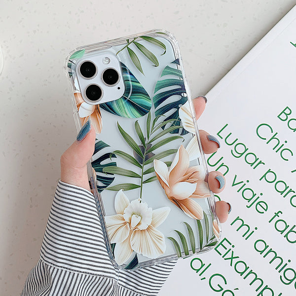 Funda Protectora para Celular con Diseño de Flores Acuarela y Hojas de Plátano - Image 4