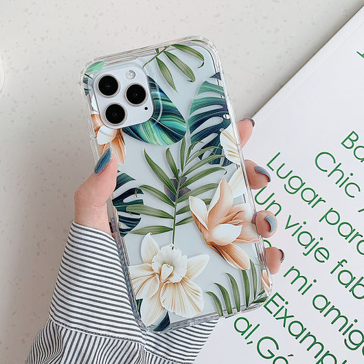 Funda Protectora para Celular con Diseño de Flores Acuarela y Hojas de Plátano - Image 4