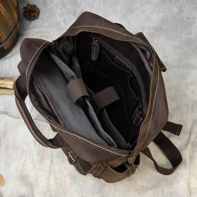Mochila de Cuero para Viajes con Gran Capacidad - Image 3