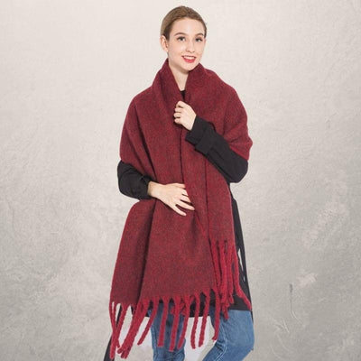 Bufanda Otoño Invierno con Borlas para Mujer - Calidez y Estilo - Image 3