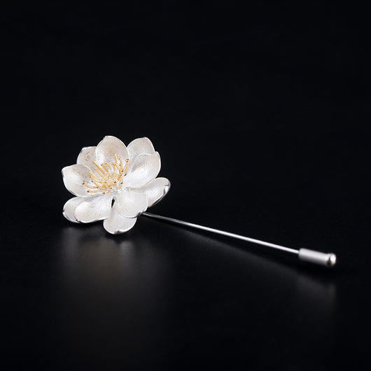 Broche Flor de Loto con Cuello Largo Elegante - Image 2