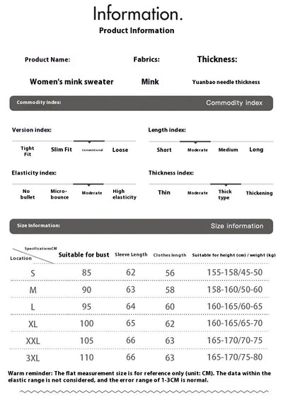 Suéter de Visón Otoño Invierno Mujer Talla Grande Holgado con Forro Polar - Image 12