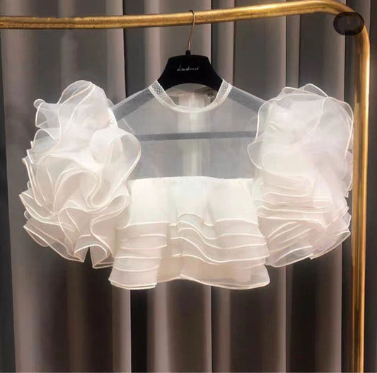 Blusa de Malla con Volantes Estilo Palacio - Image 2