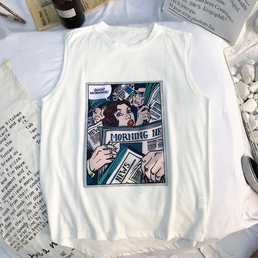 Chaleco Suelto Hip-hop Harajuku Tendencia Urbana sin Mangas - Image 11