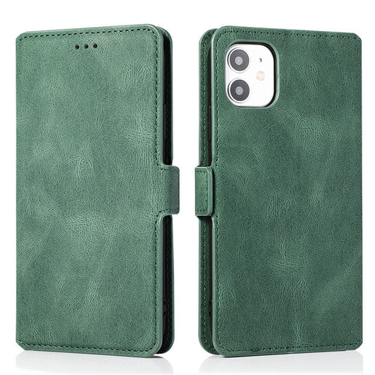Funda de Cuero Retro Estilo Flip Phone Compatible con Apple - Image 11