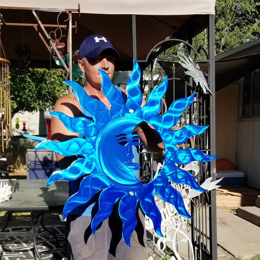 Decoración de Sol en Hierro Forjado para Interiores y Exteriores