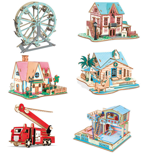 Puzzle 3D de Madera - Modelo DIY Educativo
