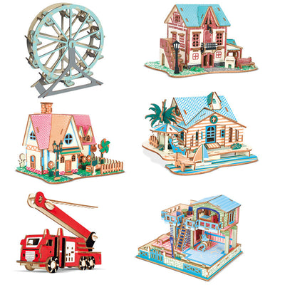 Puzzle 3D de Madera - Modelo DIY Educativo