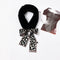 Collar de Lazo de Piel de Conejo Sintético con Moño Elegante