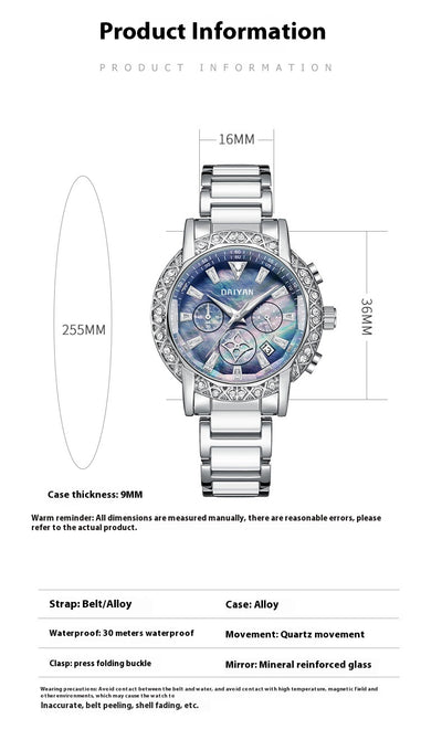 Reloj de Lujo Versátil para Mujer - Resistente al Agua con Diamantes - Image 11