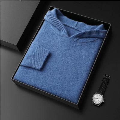 Suéter Hoodie de Cachemira Grueso Holgado para Hombre - Image 11