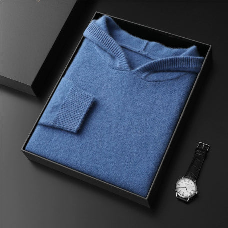 Suéter Hoodie de Cachemira Grueso Holgado para Hombre - Image 11