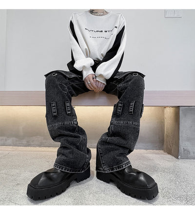 Jeans Desgastados Multi-bolsillos Estilo Urban - Image 9