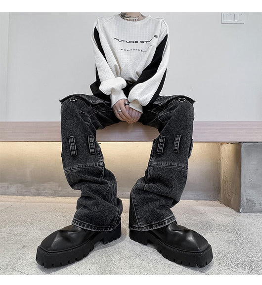 Jeans Desgastados Multi-bolsillos Estilo Urban - Image 9