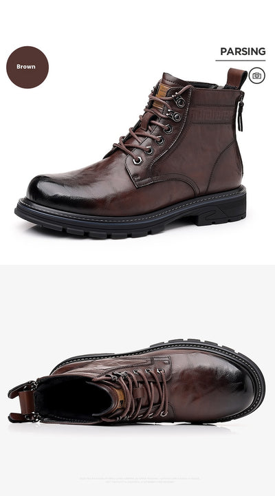 Botas de Trabajo Estilo Británico en Cuero - Calzado Profesional Versátil - Image 14