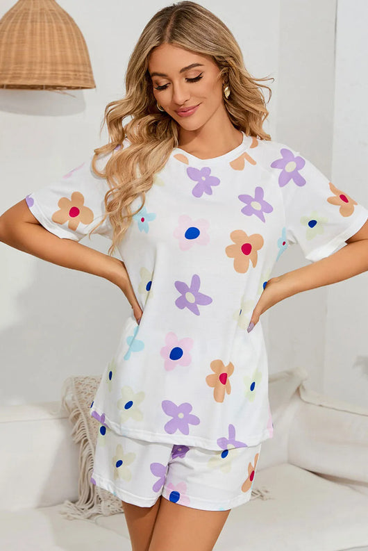 Conjunto de Pijama Floral para Mujer - Short y Blusa de Manga Corta - Image 5