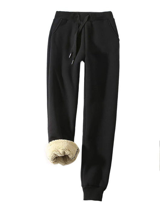 Pantalones Deportivos Cómodos Ajuste Suelto Entrenamiento Fitness Forro Polar - Image 7
