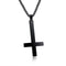 Men's stainless steel inverted cross necklace Negro