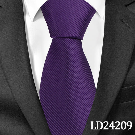 Corbatas Clásicas de Poliéster con Rayas Finas - Juego Completo de Corbatas Sólidas para Hombre - Image 21