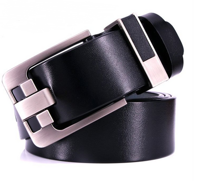 Cinturón de Cuero para Hombre con Hebilla de Pasador Estilo Retro - Image 3