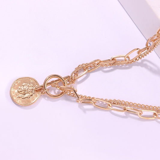 Collar Colgante Doble Cadena Elegante para Mujer - Image 2