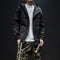 Chamarra Hoodie Oversize para Hombre Talla Grande con Cordones