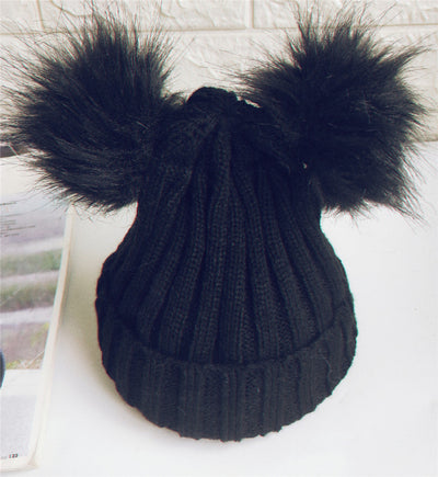 Gorro de Lana para Bebé con Doble Pompón - Image 12