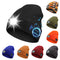 Gorro Tejido LED Recargable con Luz Removible y Lavable