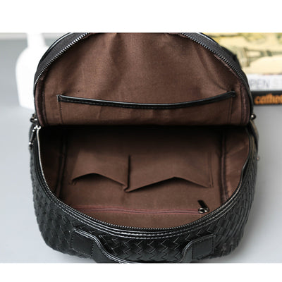 Mochila Ejecutiva de Cuero PU Tejida - Estilo Business Casual - Image 6