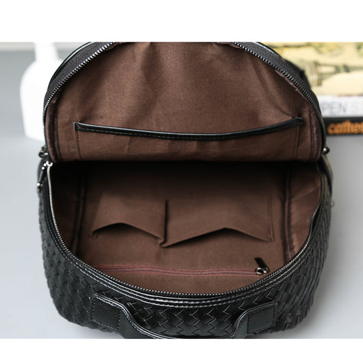 Mochila Ejecutiva de Cuero PU Tejida - Estilo Business Casual - Image 6