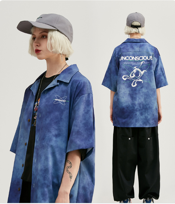 Camisa de Manga Corta con Degradado