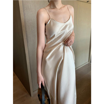 Vestido Slip de Acetato Satinado - Diseño Versátil Ajustable - Image 16