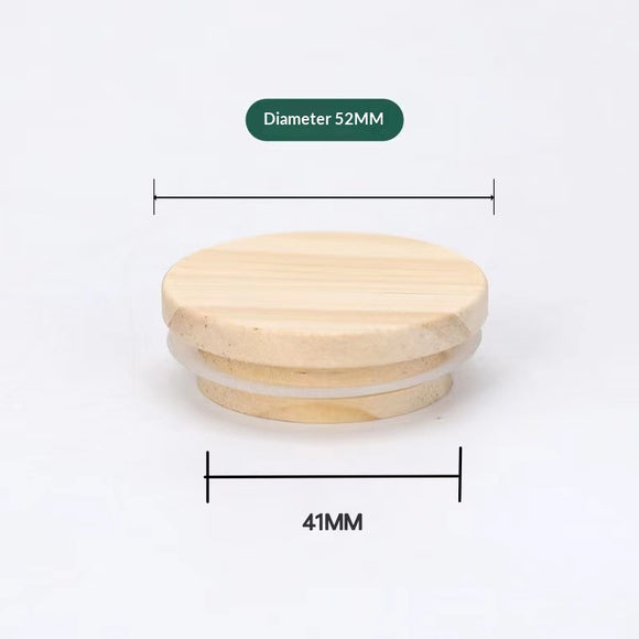 Porta-velas Artesanal com Tampa de Bambu ou Pinus e Vedação de Silicone