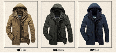 Chaqueta de Invierno para Hombre en Lana Gruesa - Reversible con Capucha Desmontable - Image 3