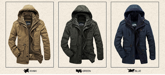 Chaqueta de Invierno para Hombre en Lana Gruesa - Reversible con Capucha Desmontable - Image 3