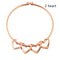 piercing curved peach heart bracelet Rose Gold 2 heart