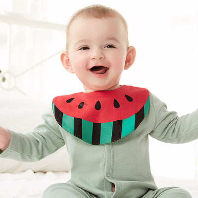 Babero Doble con Bolsillo para Bebé - Toalla Absorbente de Algodón