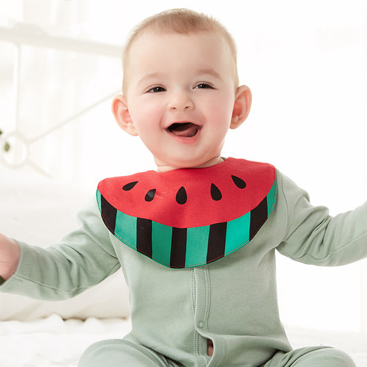 Babero Doble con Bolsillo para Bebé - Toalla Absorbente de Algodón