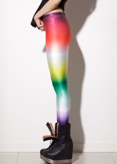 Leggings Arcoíris Degradado de Cintura Alta Elásticos y Ajustados - Image 4