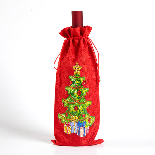 Bolsa para Vino con Pintura de Diamantes Navideña Europeo-Americana - Image 23