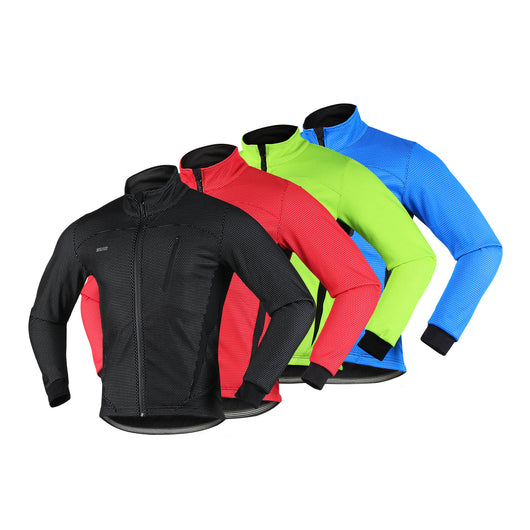 Chaqueta de Ciclismo Arsuxeo con Forro Polar para Deportes al Aire Libre