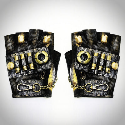 Guantes Steampunk de Medio Dedo para Motocicleta - Image 5