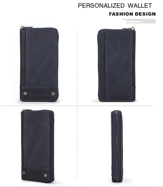Cartera de Cuero Genuino con Protección Anti-fraude para Hombre - Image 39