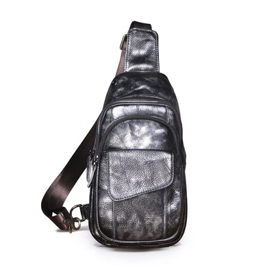 Bolsa Cruzada para Pecho de Cuero Crazy Horse Vintage - Estilo Retro para Hombre - Image 28