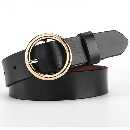 Cinturón de Cuero Ancho para Mujer con Hebilla Redonda - Estilo Casual y Versátil - Image 10