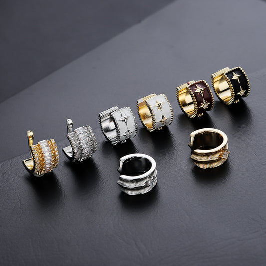 Aretes de Clip Estrella Premium para Hombre - Versátiles y Elegantes
